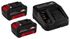 Batteries 18 V 3,0 Ah par 2 avec chargeur Power X-Change Starter Kit EINHELL