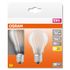 Ampoules LED standard dépoli E27 7 W = 806 lumens blanc chaud Retrofit Classic par 2 OSRAM