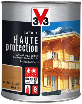 Lasure bois Haute Protection extérieure chêne clair 1 l V33