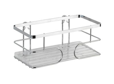 Grande étagère de salle de bain droite acier inox Premium WENKO