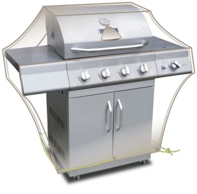 Housse de protection pour barbecue gris mastic 147 x 80 x 90 cm JARDILINE