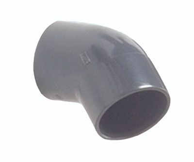 Coude PVC à coller diamètre 50 mm 45 ° PN16 pour système de filtration de piscine