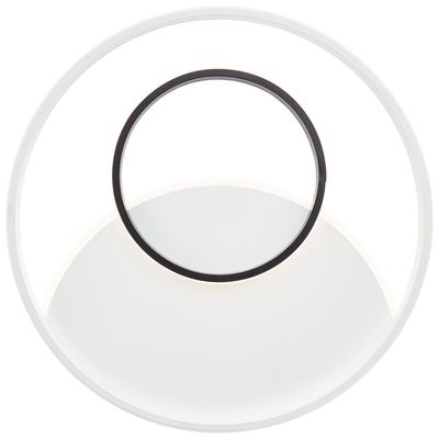 Plafonnier intérieur MERAPI rond blanc et noir 3000 K blanc chaud 3200 lumens BRILLIANT