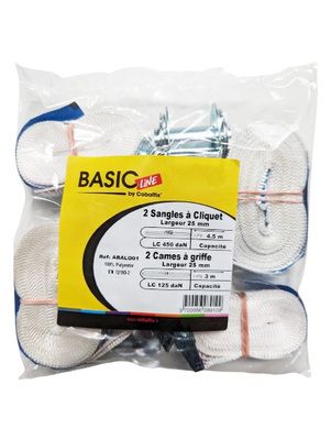 Sangles d'arrimage Basic Line 4 x 25 mm par 4 COBALTIX