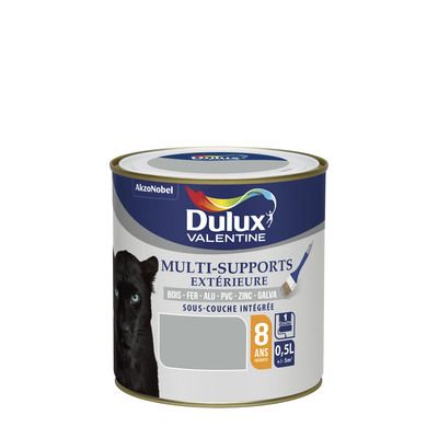 Peinture multi support extérieure satin gris franc 500 ml - DULUX VALENTINE