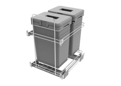 Poubelle double encastrée 2 x 20 litres VIBO