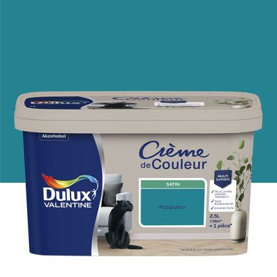 Peinture Crème de Couleur Acapulco satin 2,5 l - DULUX VALENTINE