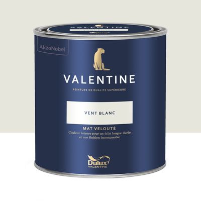 Peinture Valentine Mat Velouté Vent Blanc 0,5L - DULUX VALENTINE