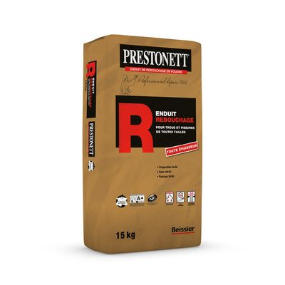 Enduit de rebouchage "R" 15 kg PRESTONETT