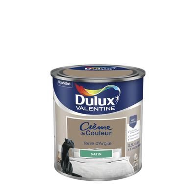 Peinture crème de couleur satin terre argile 0,5L - DULUX VALENTINE