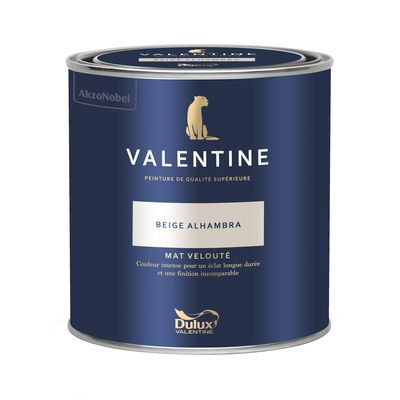 Peinture Valentine Mat Velouté Beige Alhambra 0,5L - DULUX VALENTINE