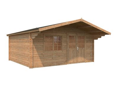 Abri de jardin bois Marron Nicolas 19,7m2 WHITE_WOOD Livraison incluse domicile