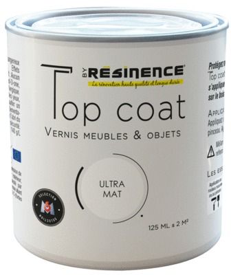 Résine de protection meubles et boiseries Top Coat ultra mat 125 ml RESINENCE