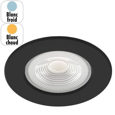 Spot noir EF5 IP65 blanc chaud et blanc froid BBC 460 lumens ARIC