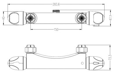 Mitigeur de douche thermostatique chromé Aurora EUROPÉENNE DE DISTRIBUTION