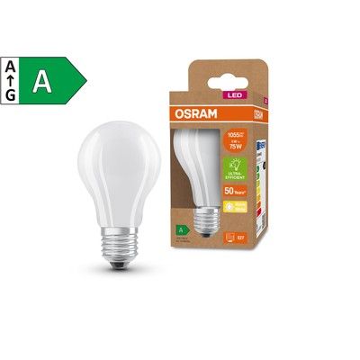 Ampoule LED Standard E27 Dépolie 5=W 1055 lumens Blanc chaud Classe A OSRAM