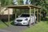 Carport simple -  606 - 300 x 600 cm - toit PVC Livraison gratuite domicile WEKA