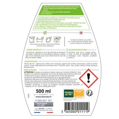 Détartrant express pour salle de bain 500 ml - SOLUVERT