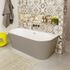 Baignoire semi-îlot taupe 180 x 80 cm Bacara BALNEO