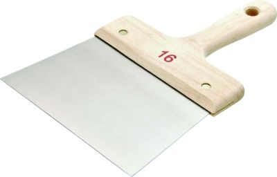 Couteau à enduire lame acier manche bois 16 cm