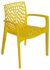 Fauteuil de jardin Gruvyer en résine jaune GRANDSOLEIL