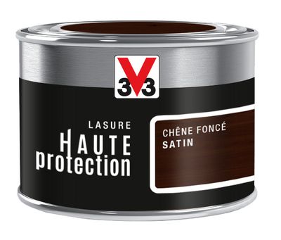 Lasure bois Haute Protection chêne foncé 125 ml V33