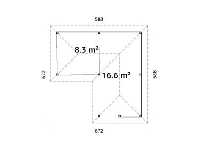 Abri de jardin Bianca SET 3 Marron 24,9 m2 Traité marron PALMAKO Livraison incluse domicile