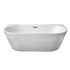 Baignoire semi-îlot blanche 170 x 75 cm Bacara BALNEO