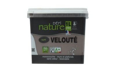 Peinture naturelle murale Taupe velours 1 l - DEFI NATURE