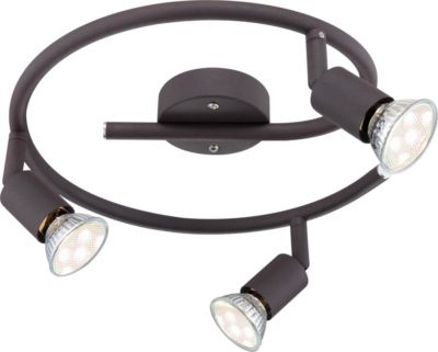 Plafonnier GU10 led 3 x 250 lumens rouille