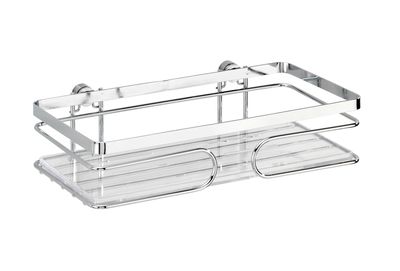 Petite étagère de salle de bain droite acier inox Premium WENKO