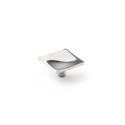 Bouton de meuble carré déco chrome poli 46 mm x 46 mm REI