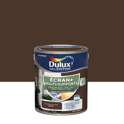 Peinture Ecran+ Multi-supports Dulux Valentine Satin Brun Normandie 2 L