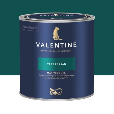 Peinture Valentine Mat Velouté Vert Persan 0,5L - DULUX VALENTINE