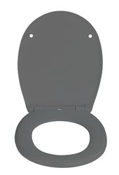 Abattant de toilette avec frein de chute gris foncé