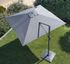 Parasol déporté 3 x 3 m inclinable et orientable gris mât aluminium PROLOISIRS