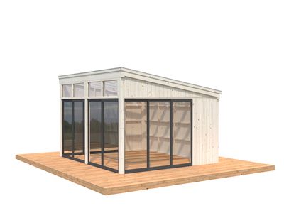 Abri de jardin  Veranda Bois Naturel  Nova 13m2 PALMAKO