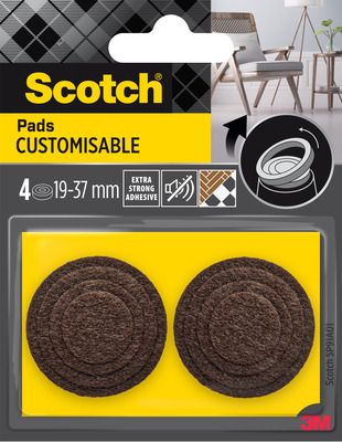 Patins customisables marrons 19 25 31 37 mm par 4 SCOTCH