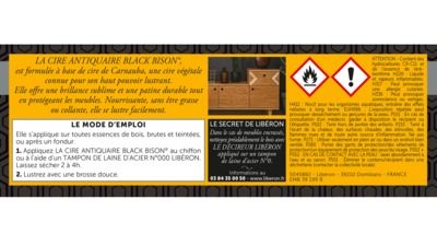 Cire antiquaire en pâte "Black Bison" merisier foncé 500 ml LIBERON