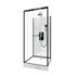 Cabine de douche carrée profilé noir mat 90x90x219-230 cm City Square AURLANE