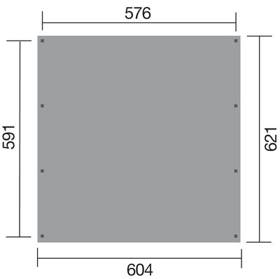 Carport double -  609 - 604 x 621 cm - toit en acier Livraison gratuite domicile WEKA