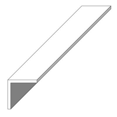 Cornière aluminium argent 40 x 15 x 2 mm 1 m ALFER