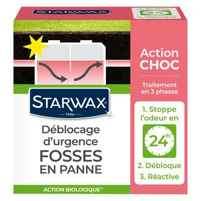 Traitement urgence fosses 3 x 200 g - STARWAX