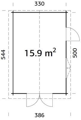 Garage Tony  Traité Marron 15,9m2 Livraison incluse domicile