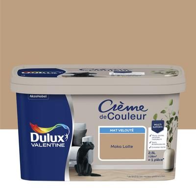 Peinture Crème De Couleur  Mat Moka Latte 2,5 L - DULUX VALENTINE