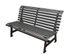 Banc square en aluminium graphite 150cm PROLOISIRS