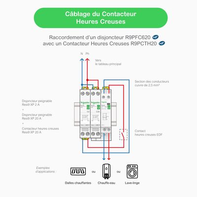 Télérupteur peignable 16A 1NO - Resi9 XP SCHNEIDER ELECTRIC