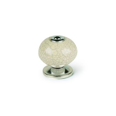 Bouton de meuble boule porcelaine craquelée diamètre 40 mm REI