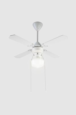 Plafonnier ventilateur FIDJI blanc E 27 - COREP