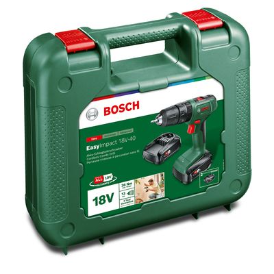 Perceuse sans fil 18 V EasyImpact avec 2 batteries 2,0 Ah et 1 chargeur AL 1820 CV BOSCH